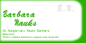 barbara mauks business card
